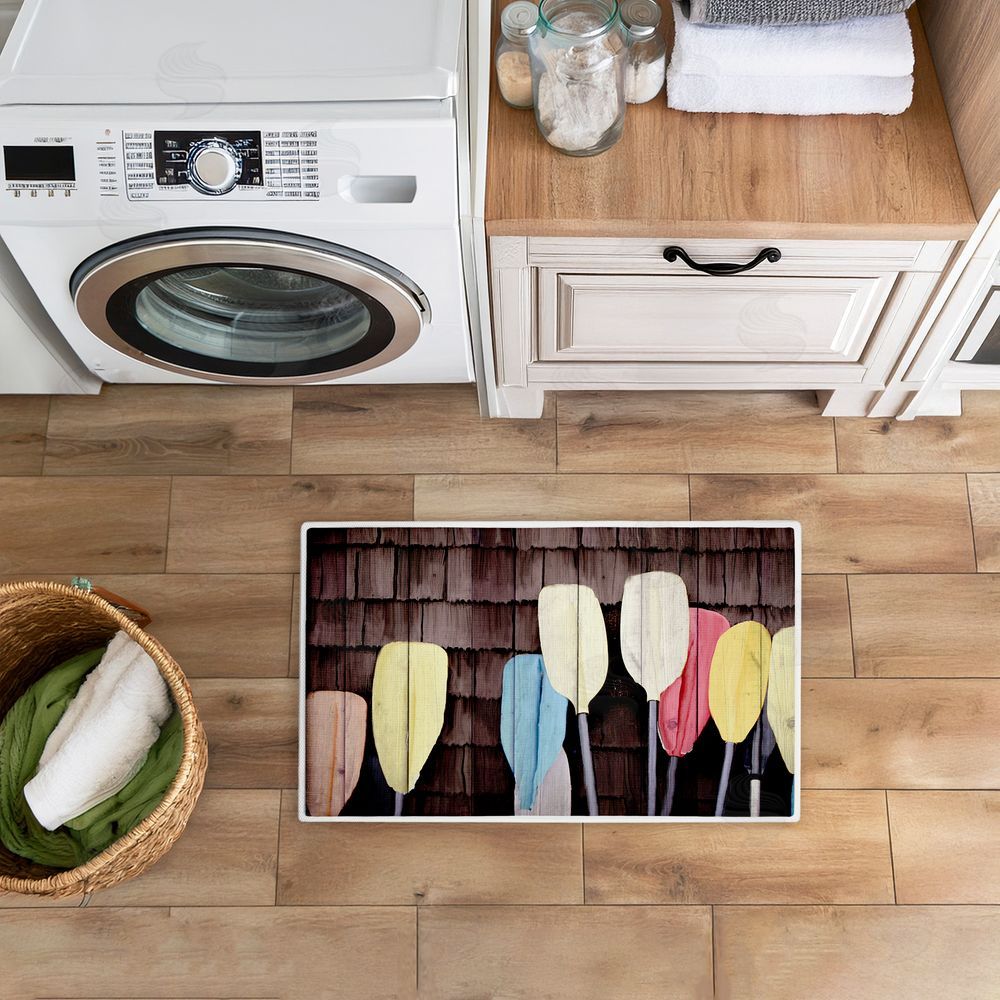 Kim Allen | Colorful Lake Paddles Plush Bath Mat