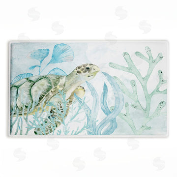 Kim Allen | Turtle In The Sea Plush Bath Mat