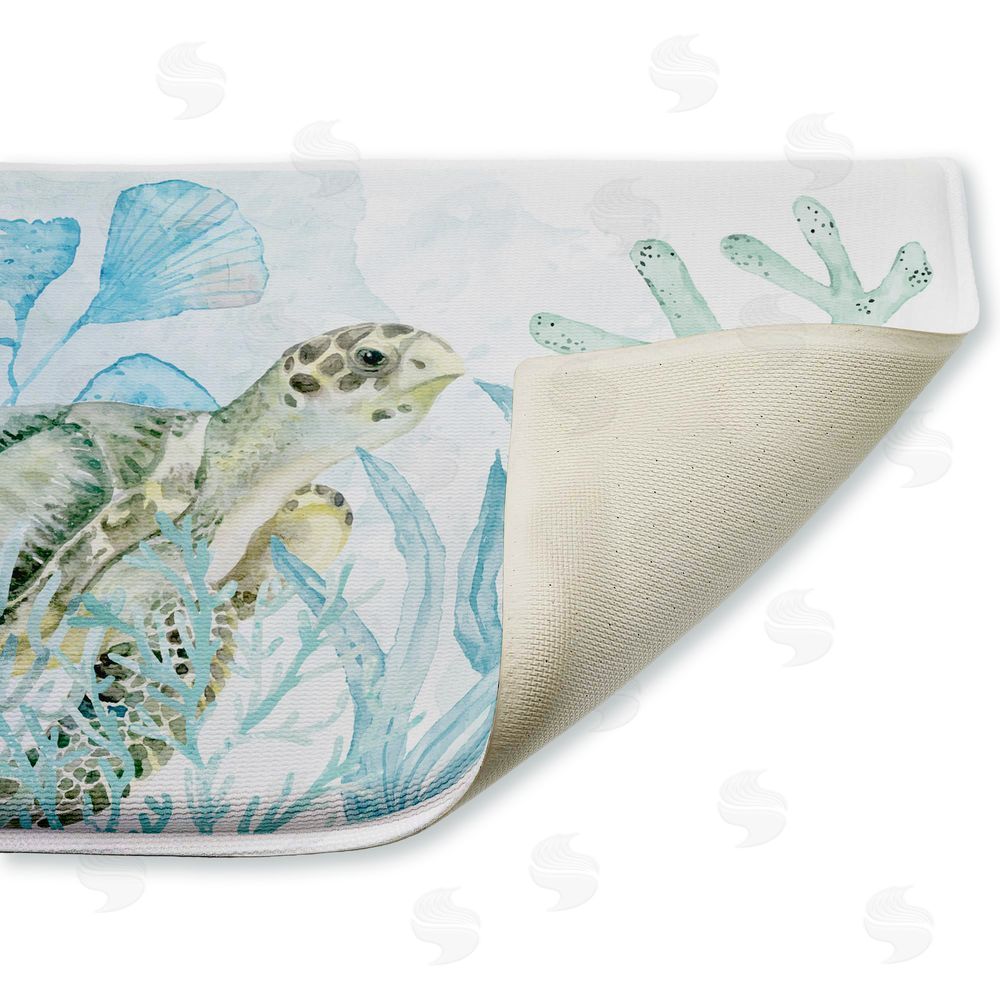 Kim Allen | Turtle In The Sea Plush Bath Mat