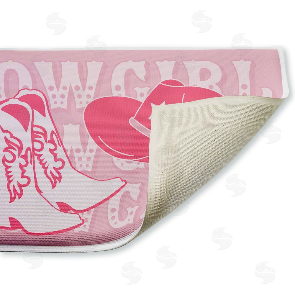 Corinne Rose Designs | Pink Pastel Cowgirl Plush Bath Mat