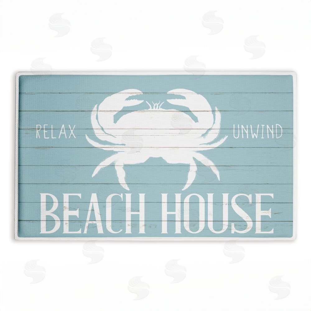 Kim Allen | Beach House Entry Crab Plush Bath Mat