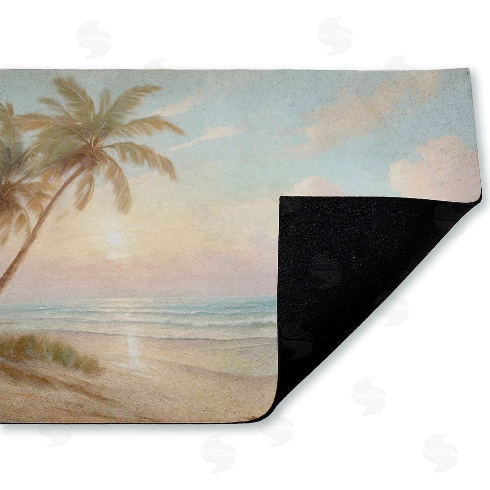 Kim Allen | Sunset View Beach Palms Non-Woven Door Mat