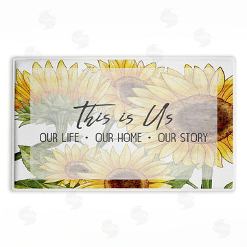 Kim Allen | This Is Us Sunflower Sentiment Plush Bath Mat