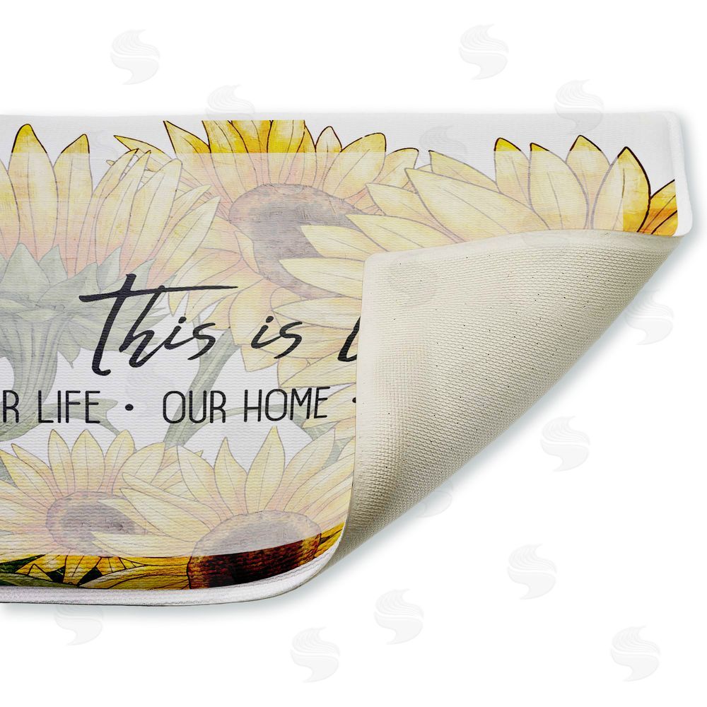 Kim Allen | This Is Us Sunflower Sentiment Plush Bath Mat