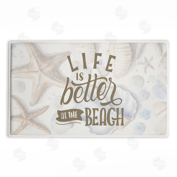 Kim Allen | Better At Beach Seashells Plush Bath Mat