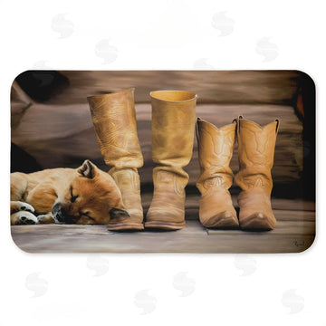 Renel Peters | Sleepy Puppy & Cowboy Boots Anti-Fatigue Mat