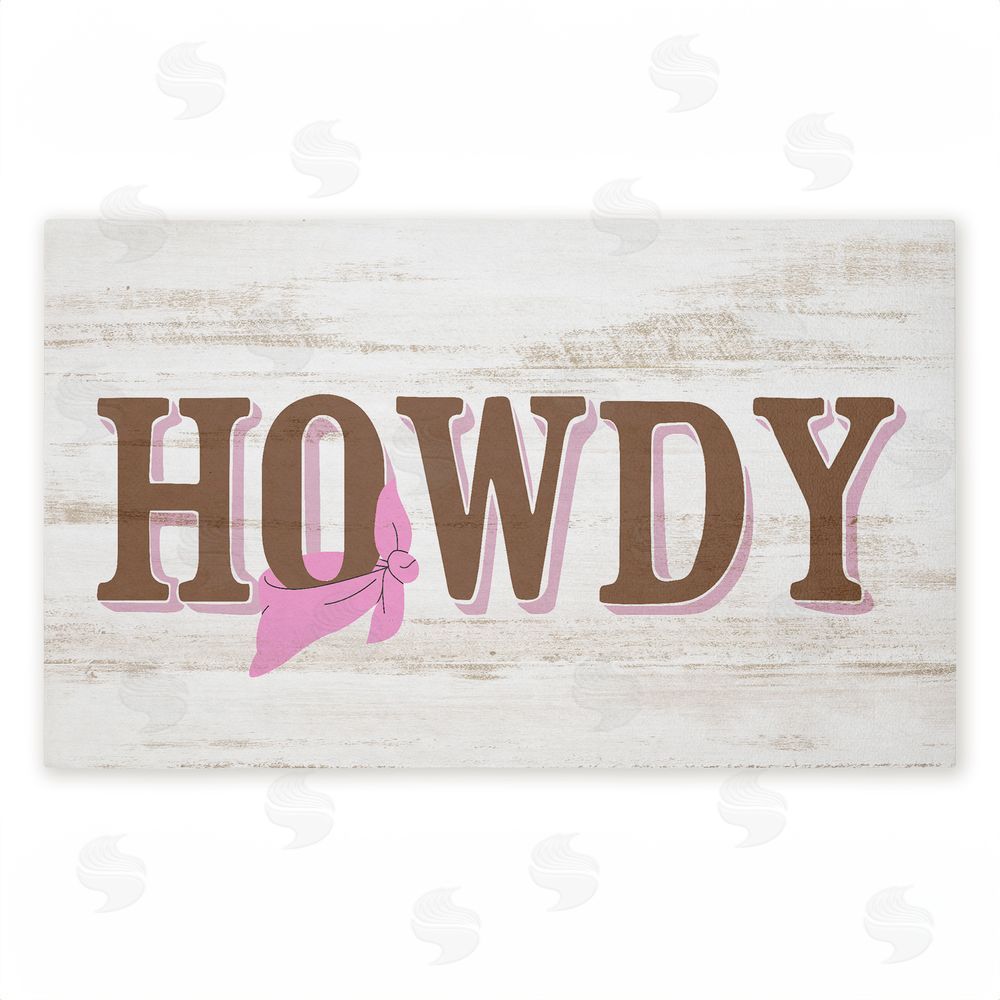 Kim Allen | Howdy with Pink Bandana Non-Woven Door Mat