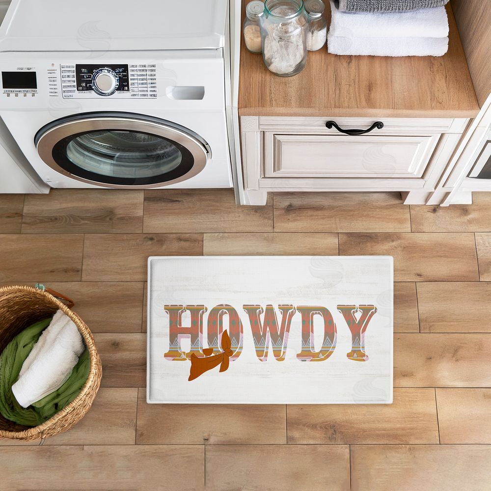 Kim Allen | Howdy with Brown Bandana Plush Bath Mat
