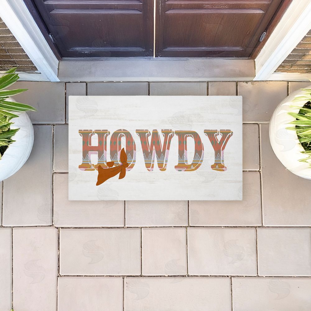 Kim Allen | Howdy with Brown Bandana Non-Woven Door Mat