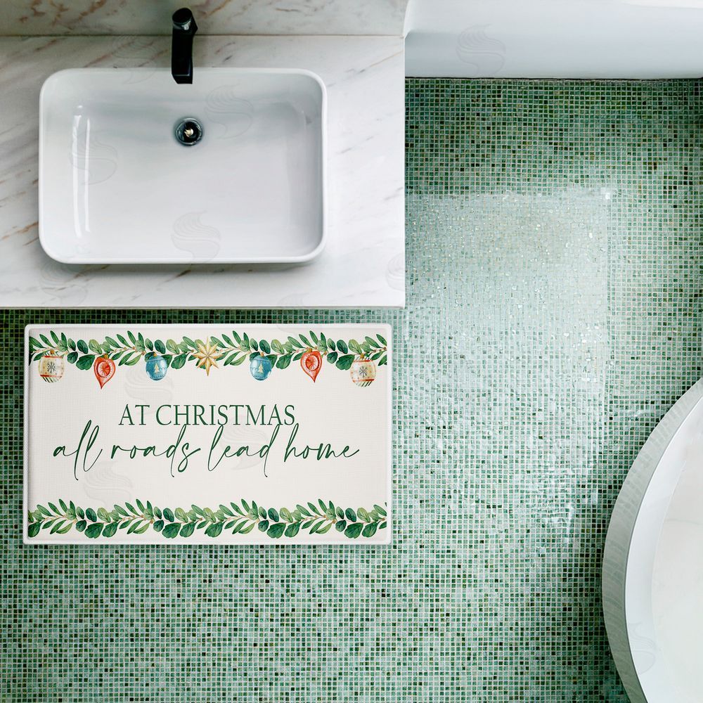 Kim Allen | Christmas Roads Lead Home Plush Bath Mat