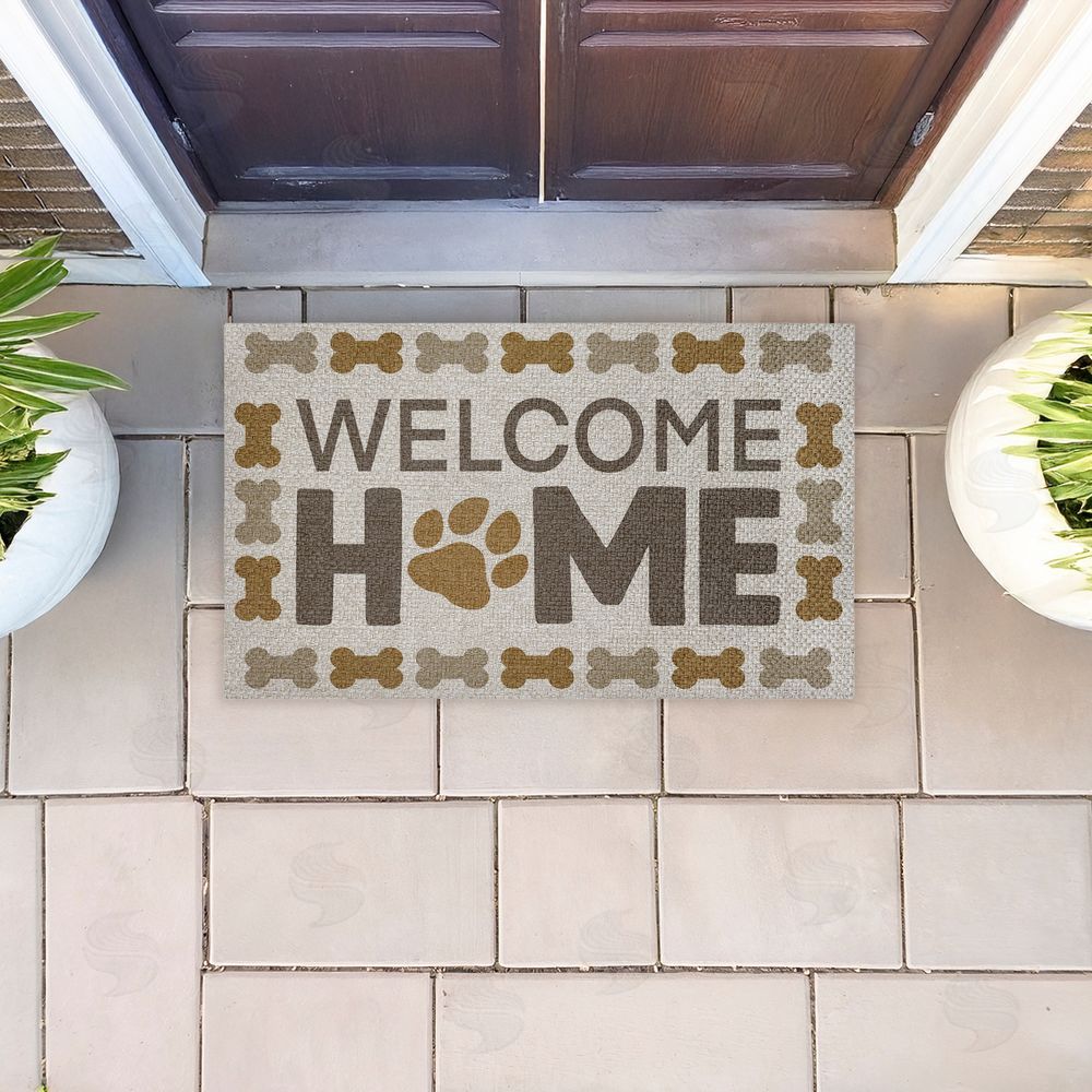 Marcus Prime | Welcome with Dog Bones Faux Sisal Door Mat