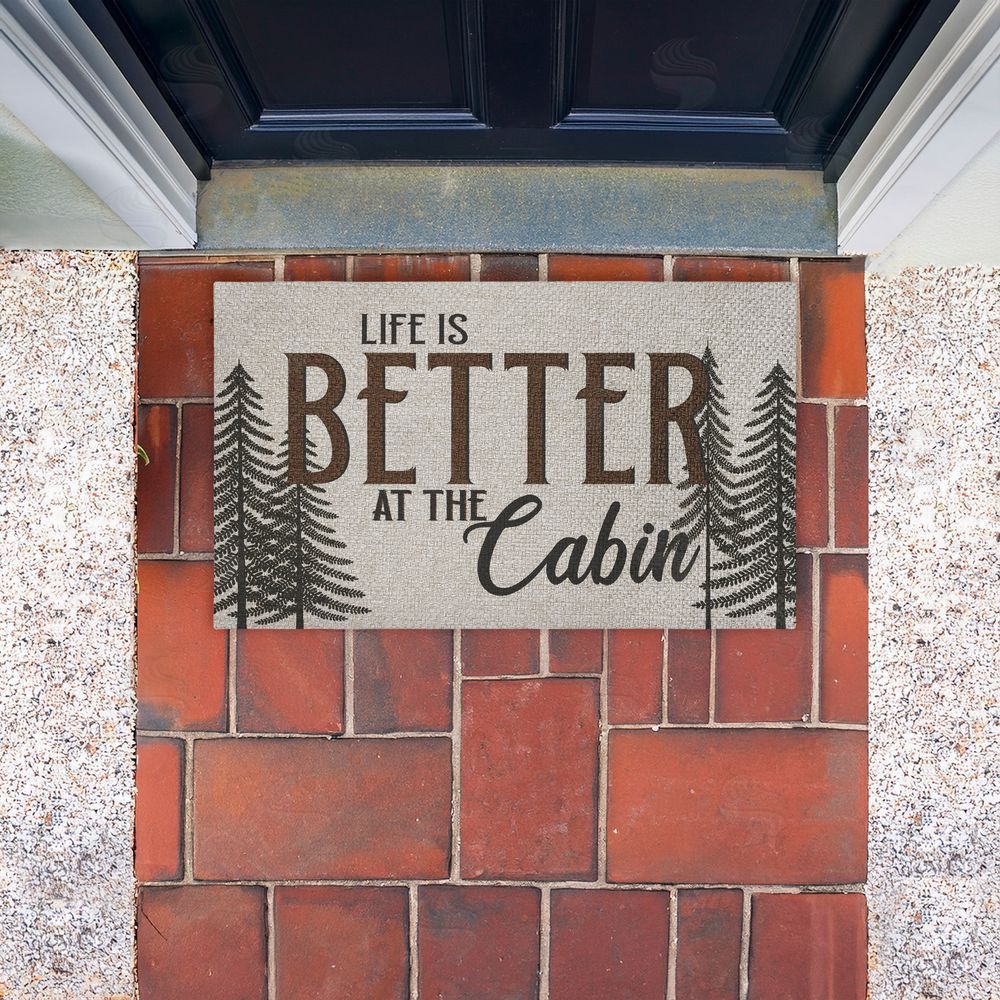 Kim Allen | Life Is Better At Cabin Faux Sisal Door Mat