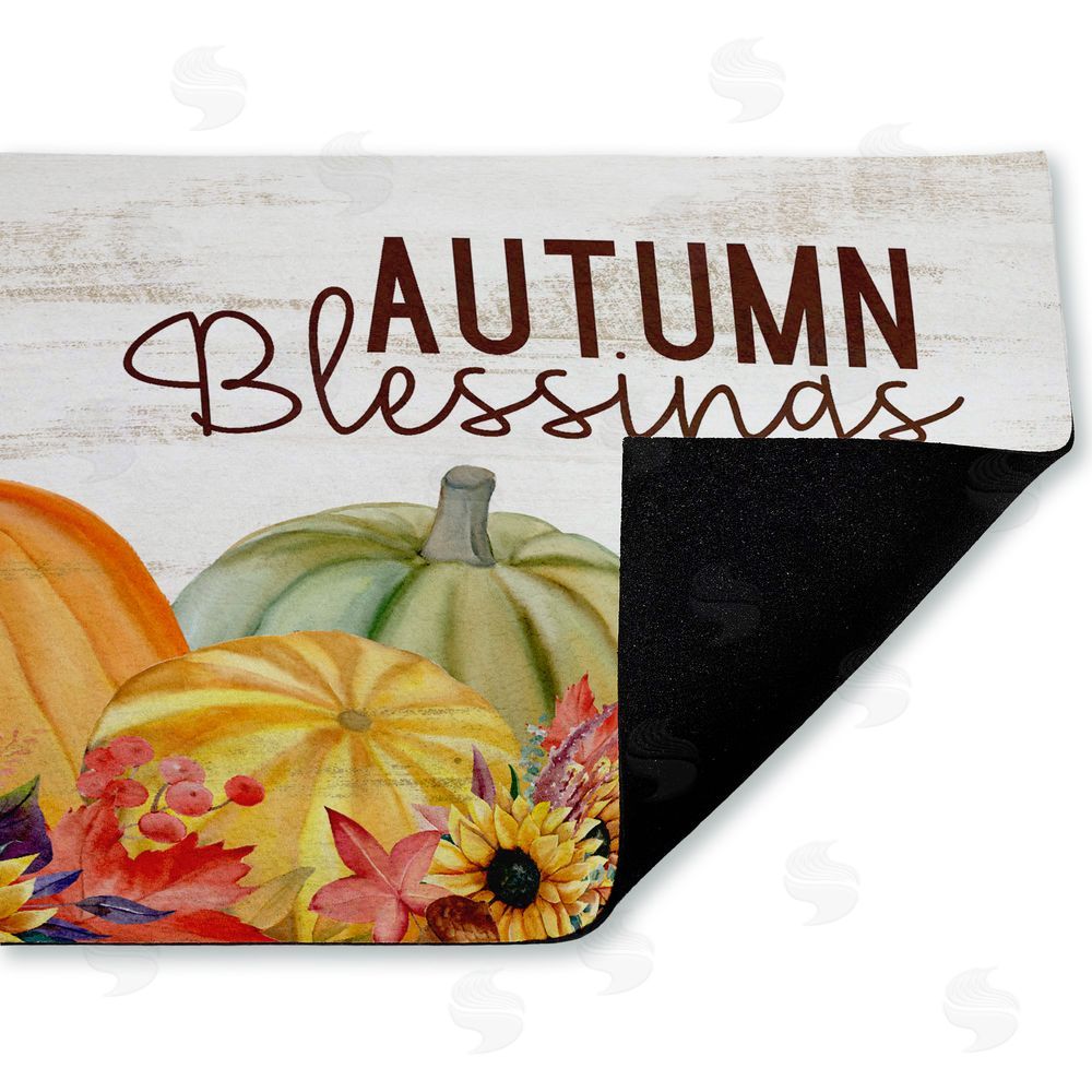 Kim Allen | Autumn Blessings Pumpkins Non-Woven Door Mat