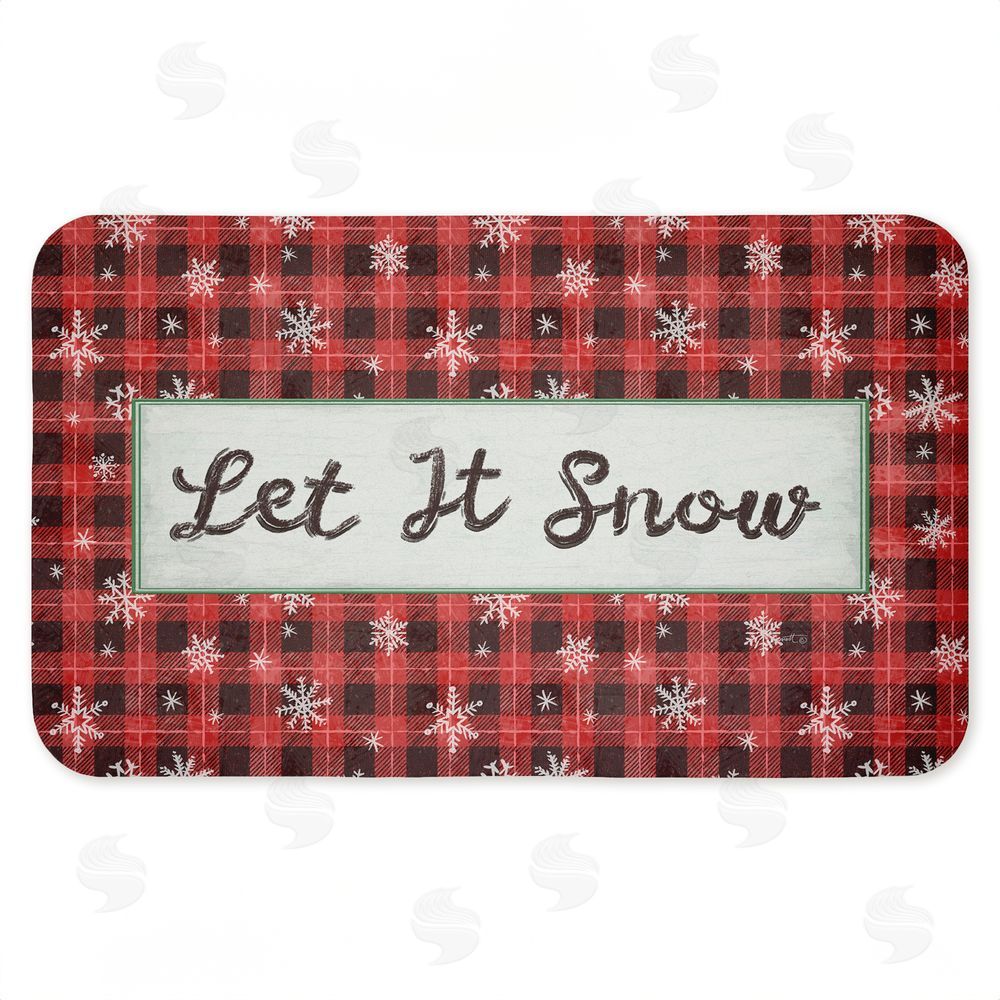 Chad Barrett | Let It Snow Red Plaid Anti-Fatigue Mat