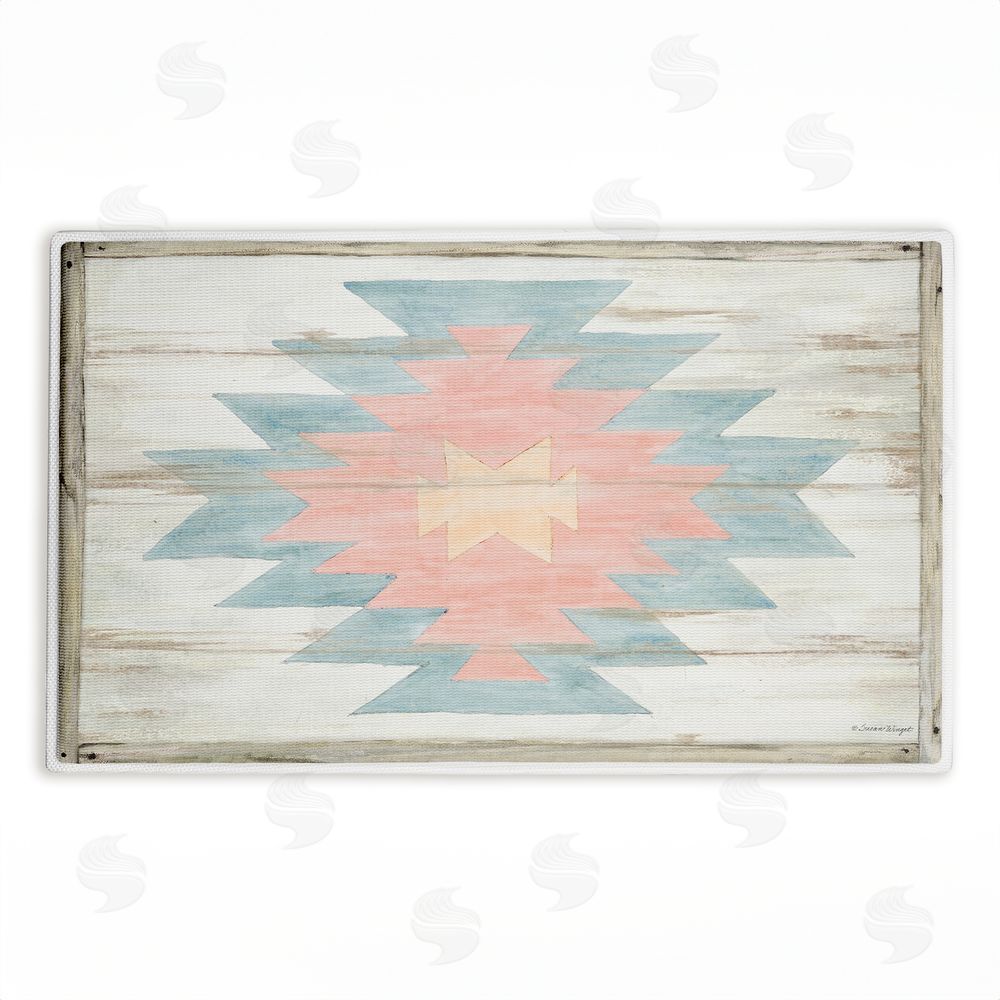 Susan Winget | Pink Navajo Pattern Plush Bath Mat