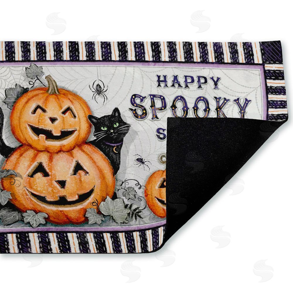 Chad Barrett | Spooky Season Jack-o-Lanterns Non-Woven Door Mat