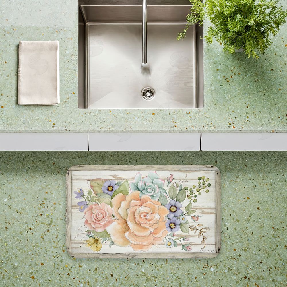 Susan Winget | Rose Succulent Bouquet Anti-Fatigue Mat