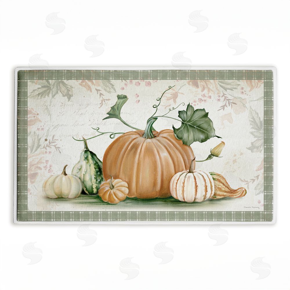 Danielle Murray | Harvest Gourds Motif Plush Bath Mat