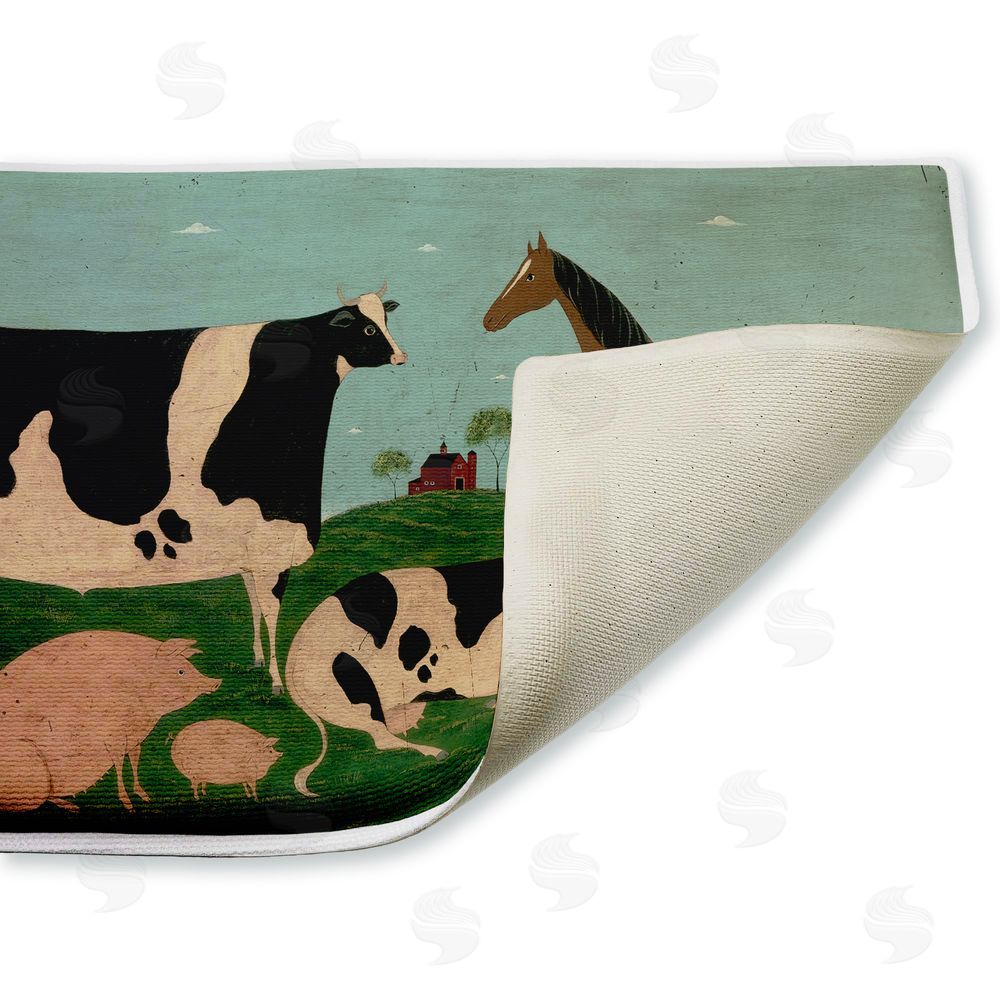 Warren Kimble | Friend Indeed Farm Animals Plush Bath Mat