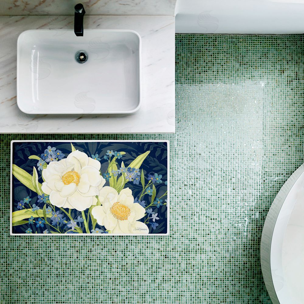 Nicole Tamarin | Enchanted Midnight Garden Plush Bath Mat