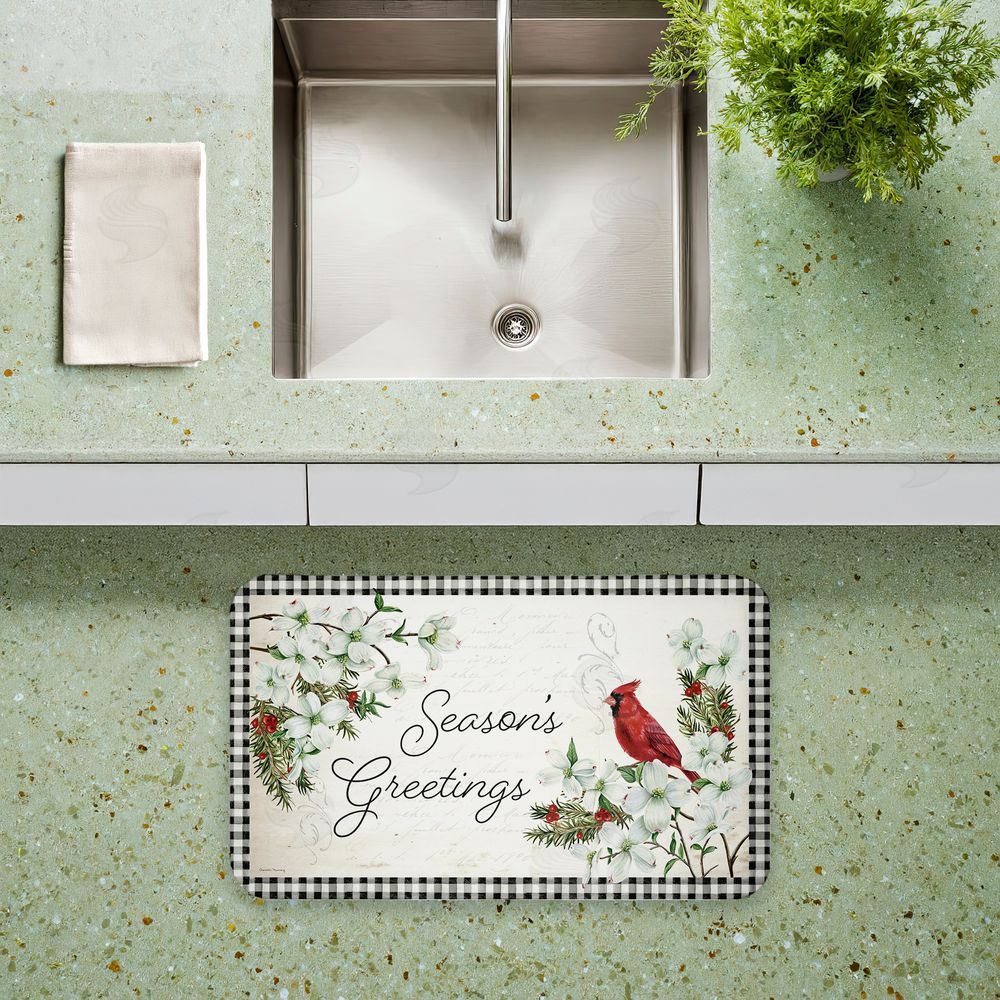 Danielle Murray | Winter Cardinals & Dogwood Anti-Fatigue Mat
