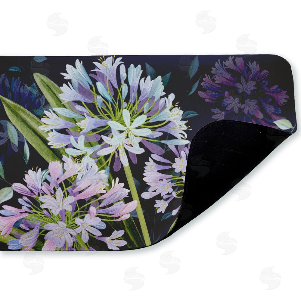 Nicole Tamarin | Midnight Garden Flowers Anti-Fatigue Mat