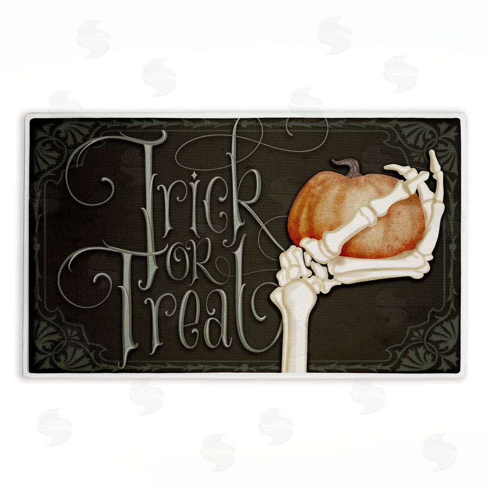 Nicole Tamarin | Trick Or Treat Skeleton Hand Plush Bath Mat