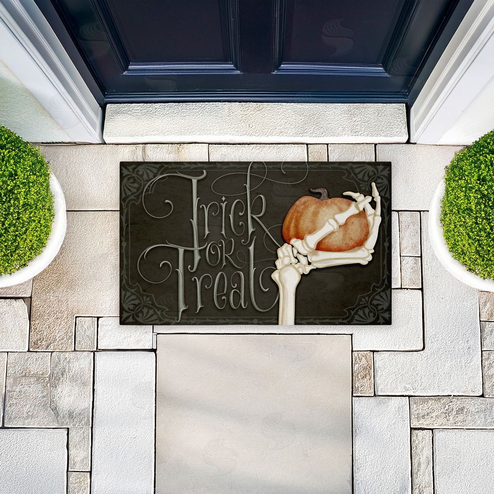 Nicole Tamarin | Trick Or Treat Skeleton Hand Non-Woven Door Mat
