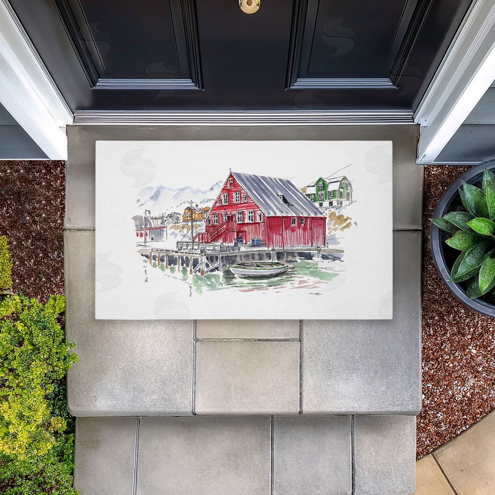 Tim Coffey | Wanderlust Coastal Dock Non-Woven Door Mat
