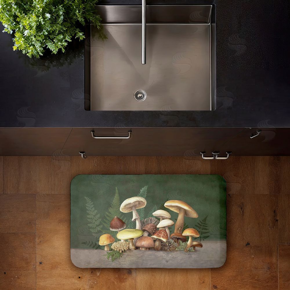 Tim Coffey | Mushrooms & Ferns on Green Anti-Fatigue Mat