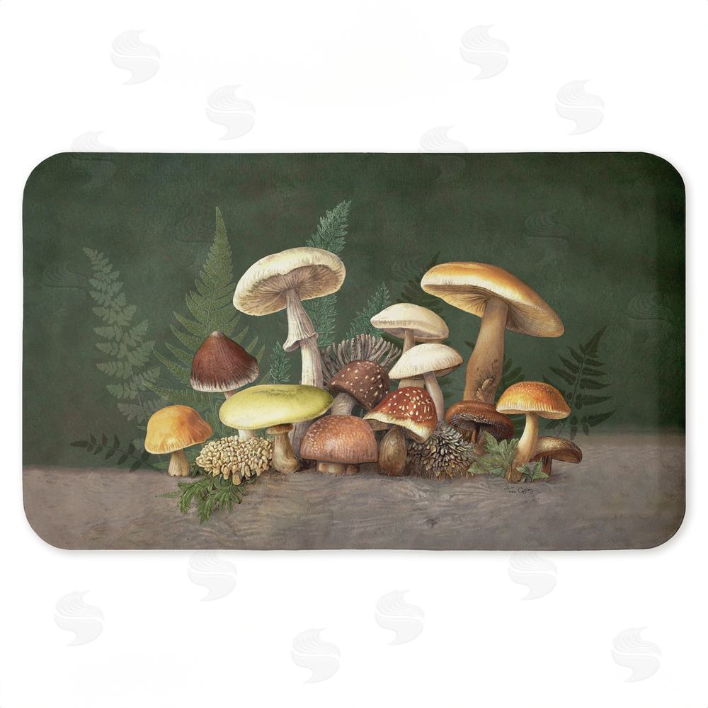 Tim Coffey | Mushrooms & Ferns on Green Anti-Fatigue Mat