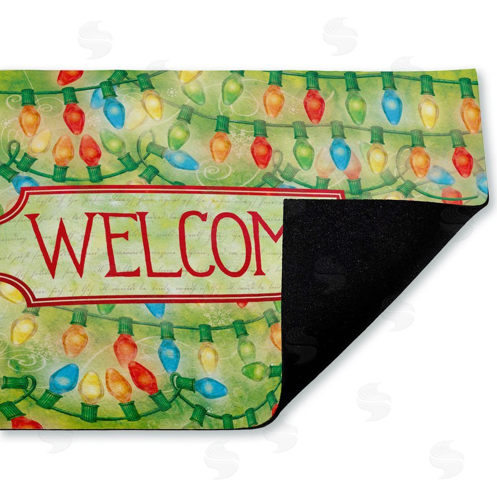Tim Coffey | Cheerful Holiday Lights Welcome Non-Woven Door Mat
