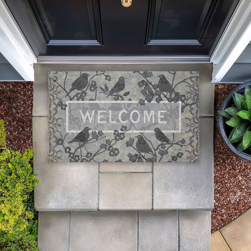 Tim Coffey | Black Birds Welcome Non-Woven Door Mat