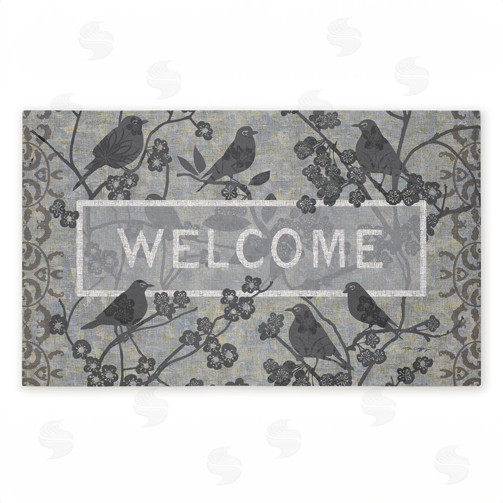 Tim Coffey | Black Birds Welcome Non-Woven Door Mat