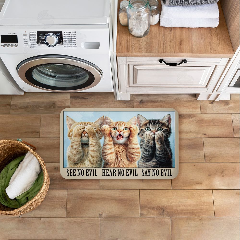 Jim Baldwin | See No Evil Cats Trio Anti-Fatigue Mat