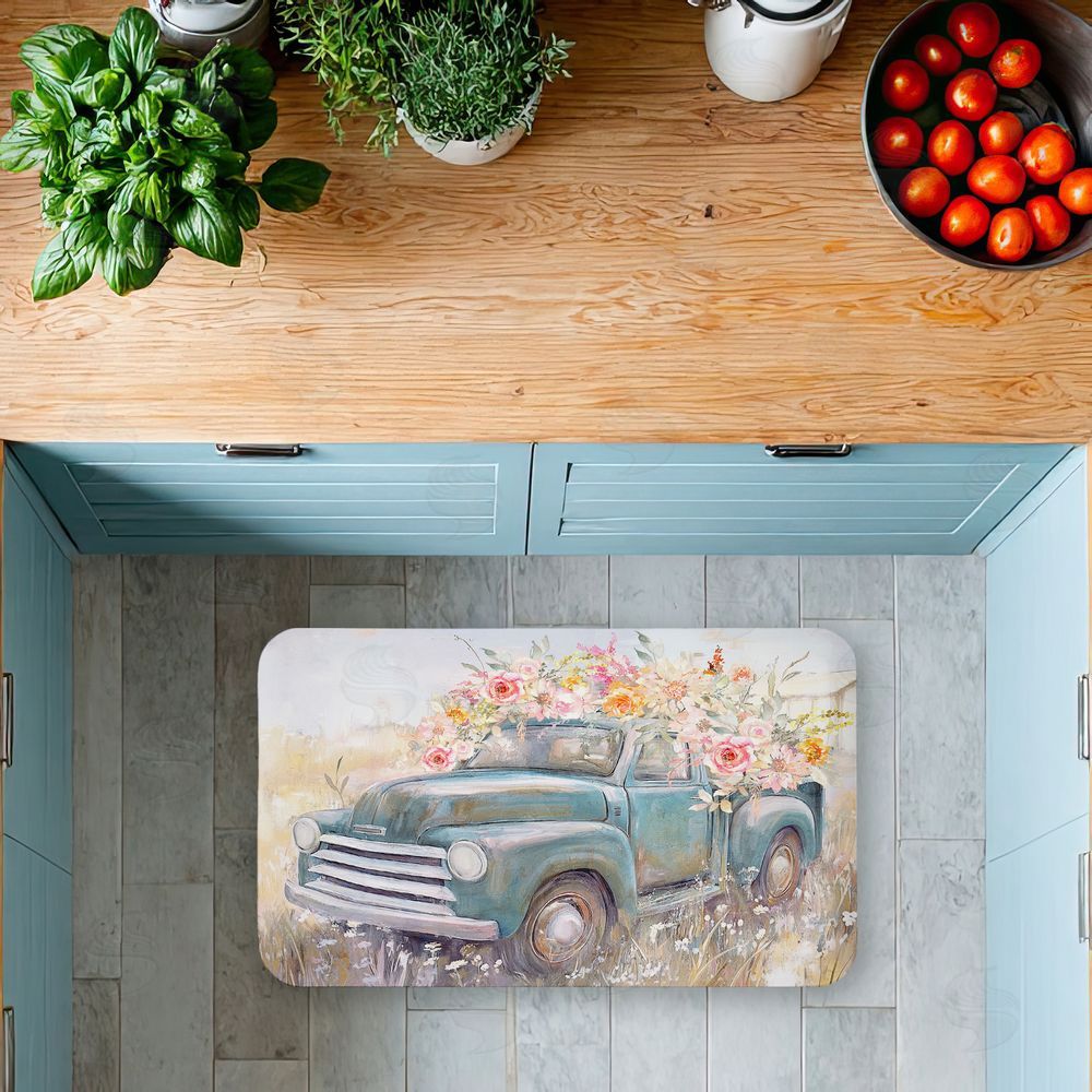 Nina Blue | Country Cargo Roses Anti-Fatigue Mat