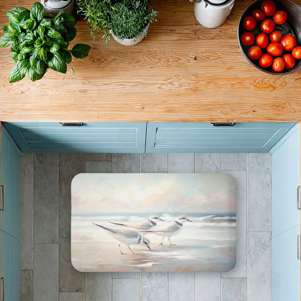 Ramona Murdock | Blue Haven Bay Sandpipers Anti-Fatigue Mat
