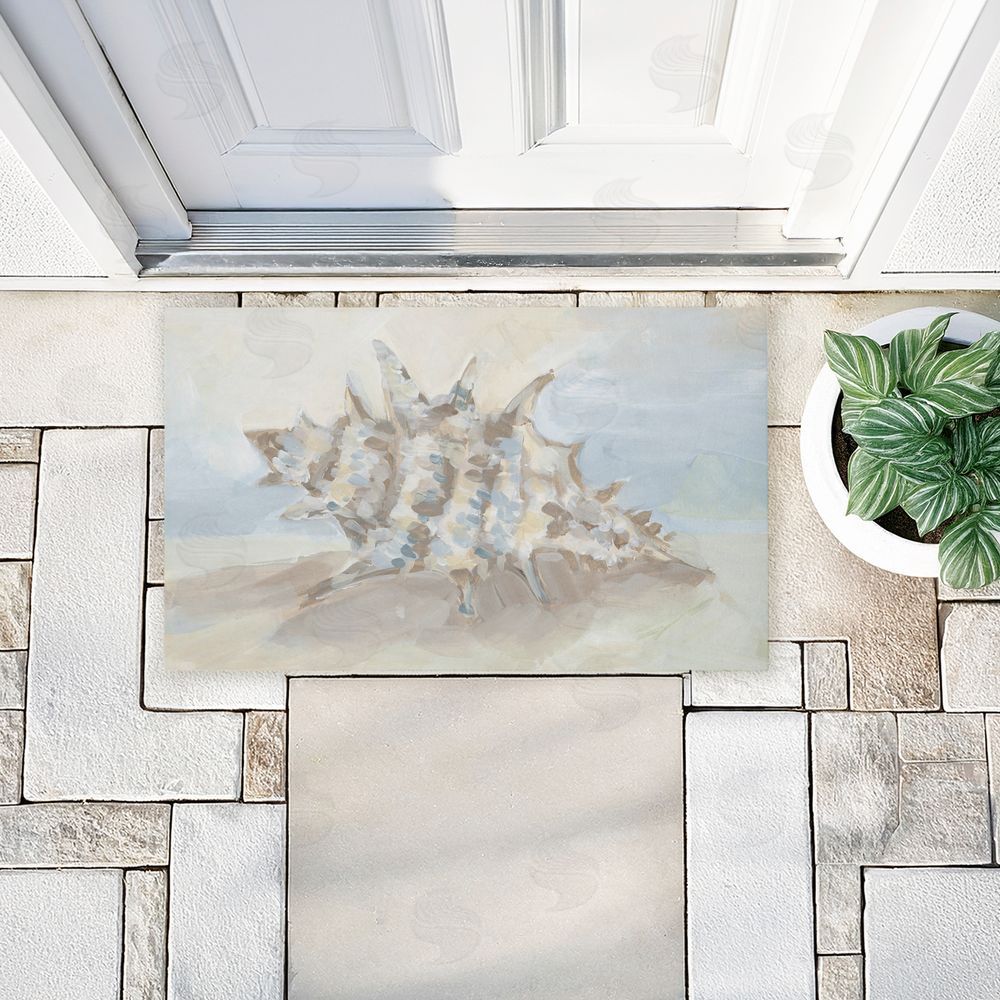 Jetty Home, LLC | Spiky Seashell on Shore Non-Woven Door Mat