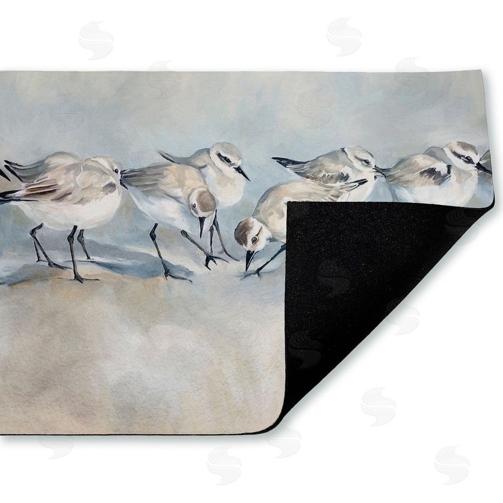 Ramona Murdock | Shore Birds In A Line Non-Woven Door Mat