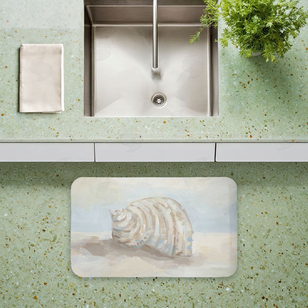 Jetty Home, LLC | Rounded Seashell on Shore Anti-Fatigue Mat