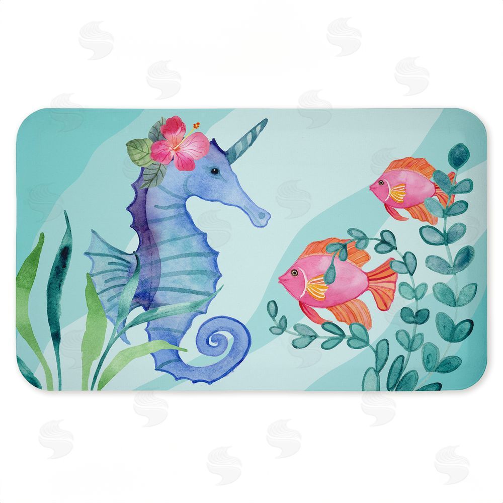 Audrey Jeanne Roberts | Horned Seahorse & Fish Anti-Fatigue Mat