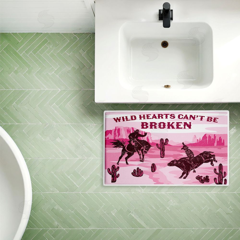 Diane Labombarbe | Wild Hearts Can't Be Broken Plush Bath Mat