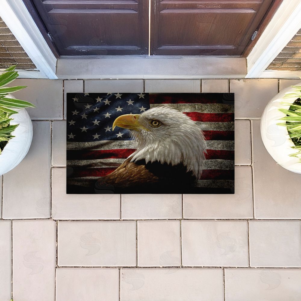 Collin Bogle | Bald Eagle Portrait Non-Woven Door Mat