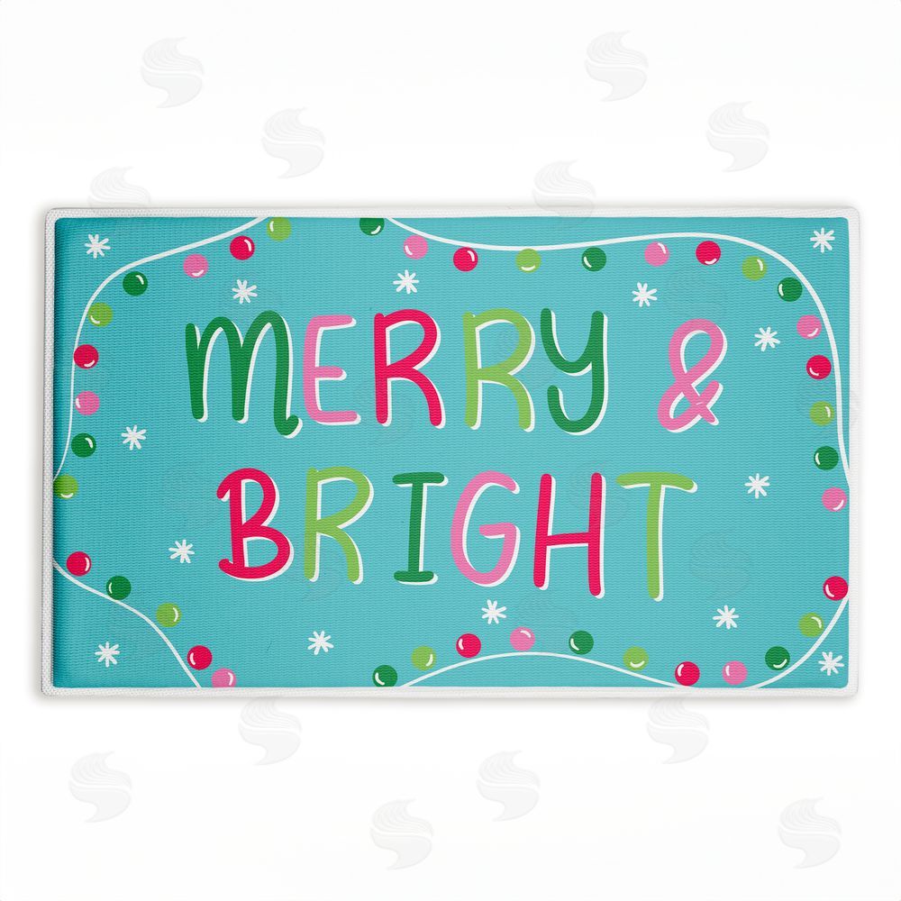 Emily Cromwell | Merry & Bright with Baubles Plush Bath Mat