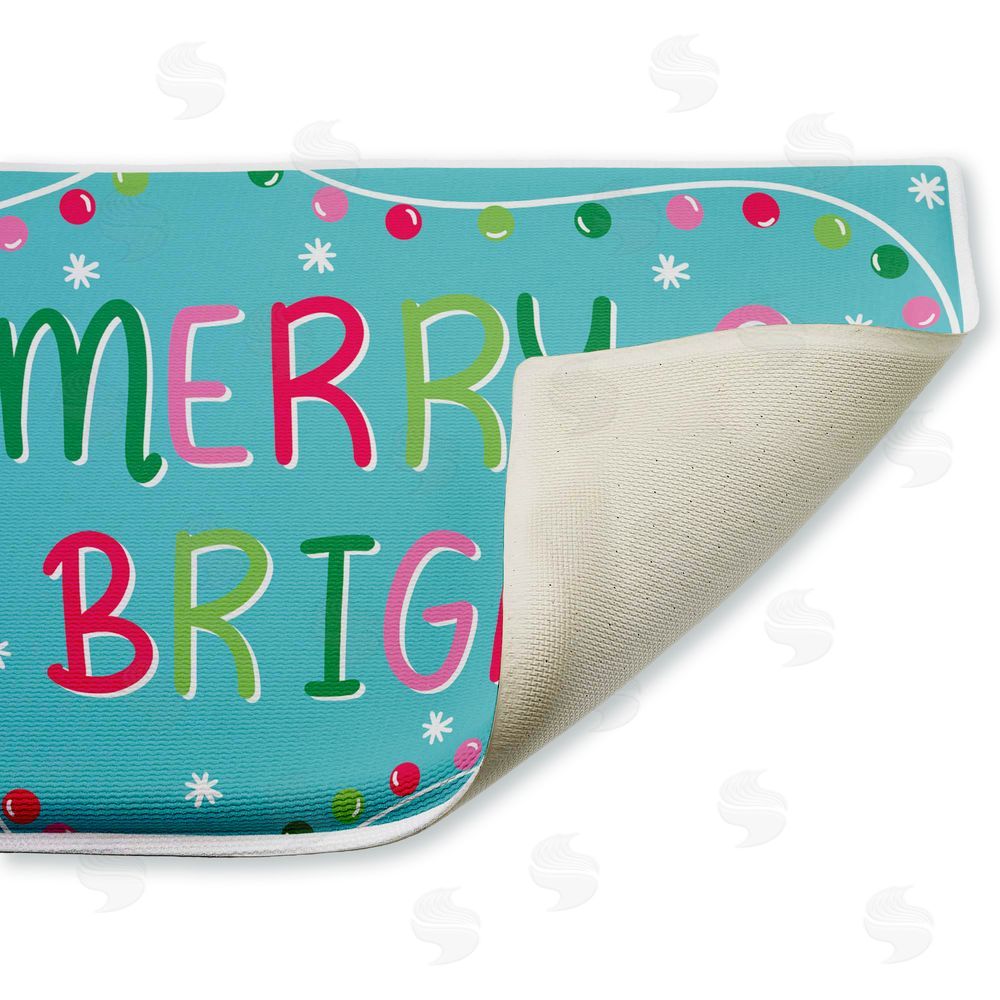 Emily Cromwell | Merry & Bright with Baubles Plush Bath Mat