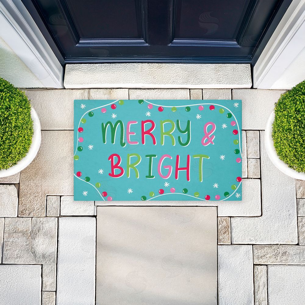 Emily Cromwell | Merry & Bright with Baubles Non-Woven Door Mat