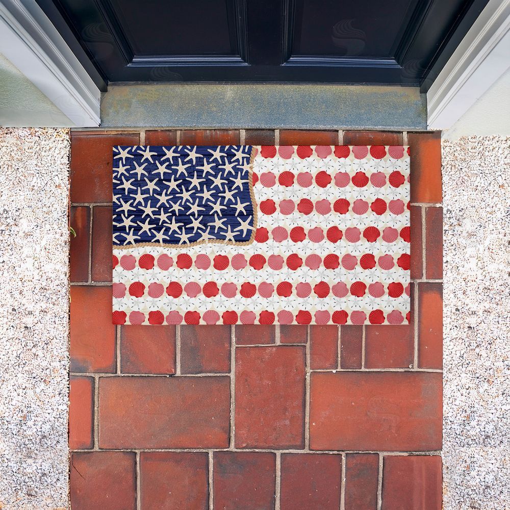 Arrolynn Weiderhold | Nautical Vibe Flag Non-Woven Door Mat