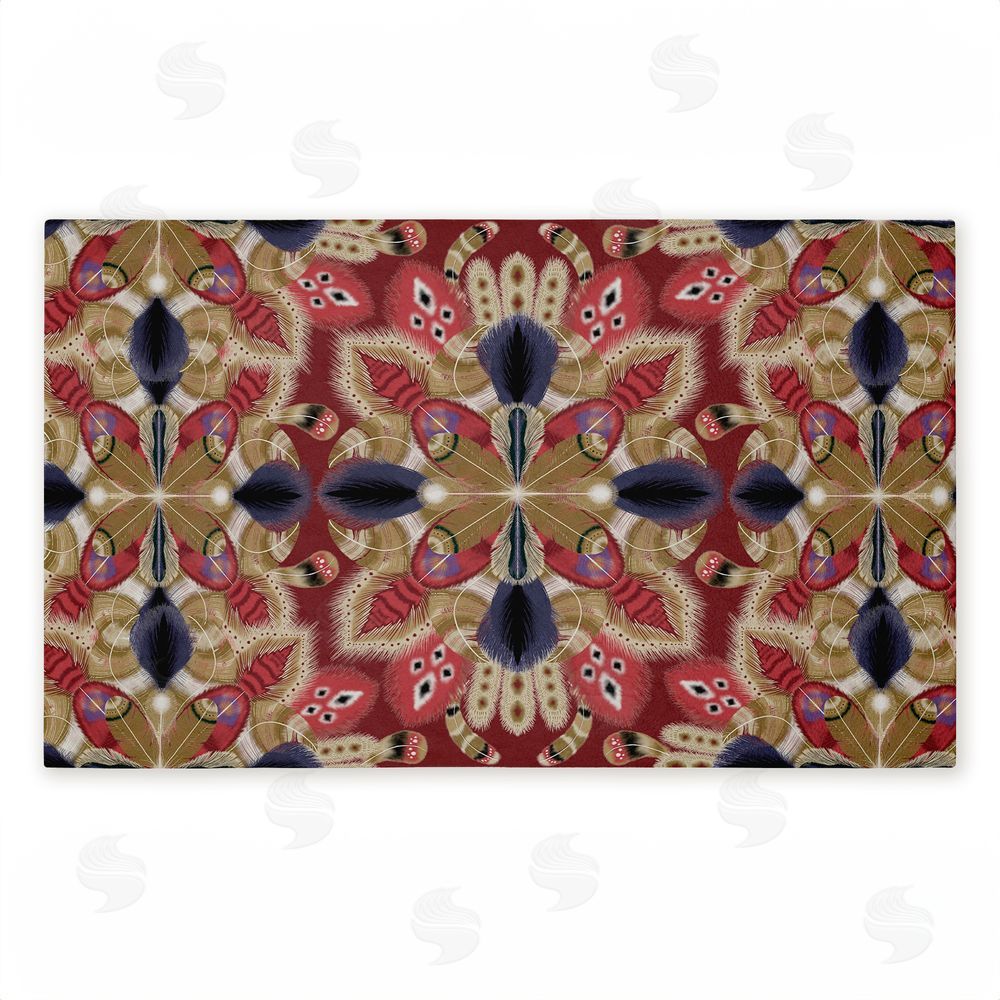Darlene Seale | Feather Kaleidoscope Fractal Non-Woven Door Mat