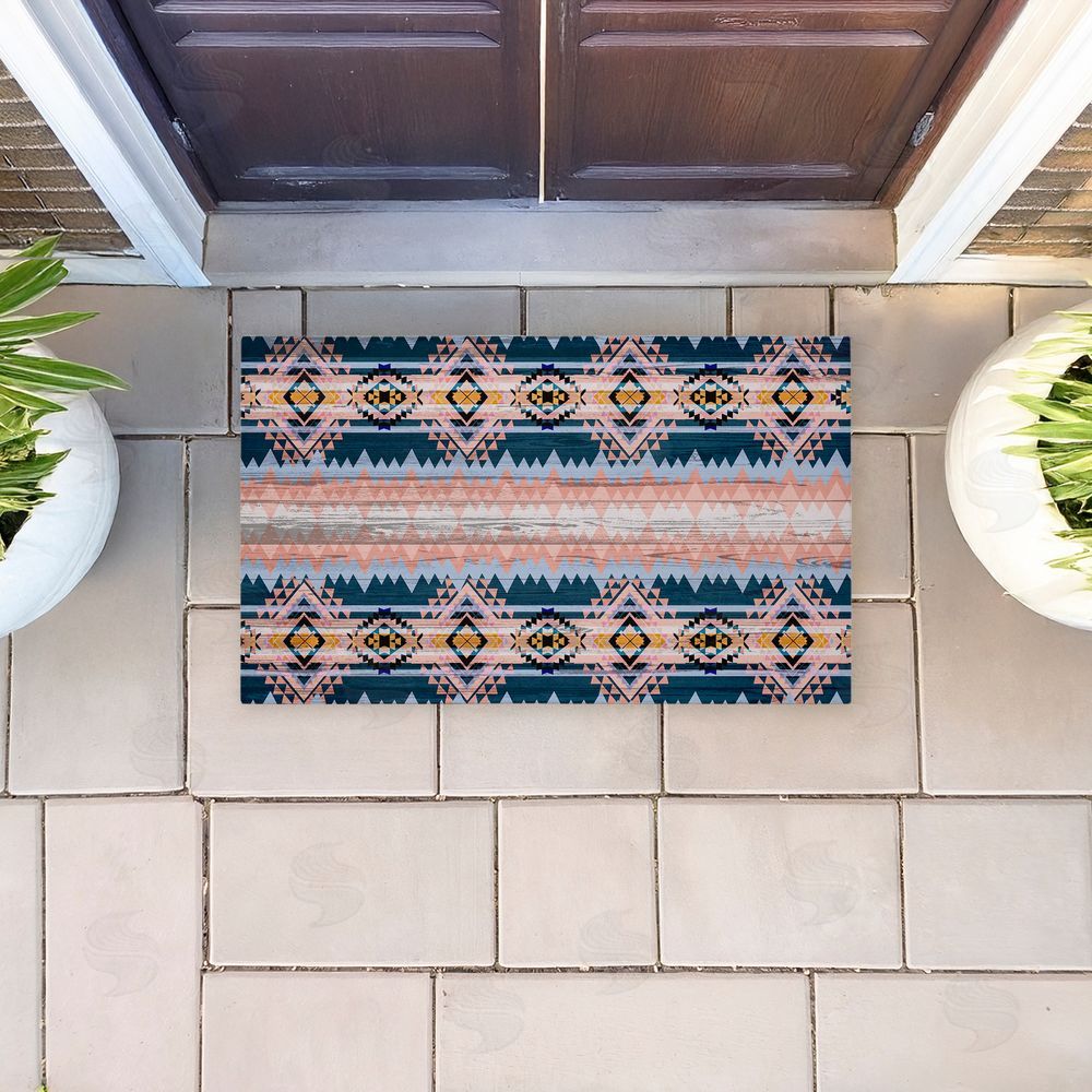 Jennifer Ellory | Geometric Boho Vibe Stripes Non-Woven Door Mat
