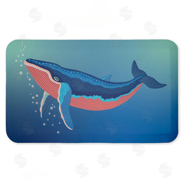 Darlene Seale | Coastal Whale with Bubbles Anti-Fatigue Mat